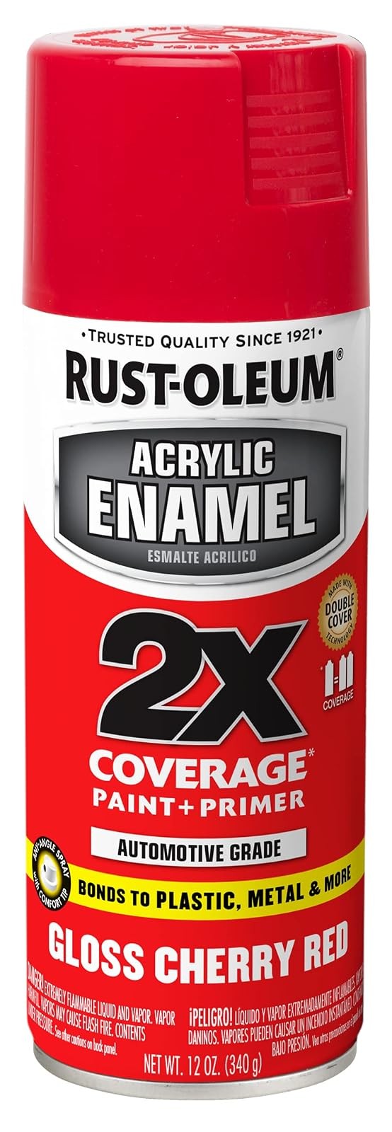 Rust-Oleum 12oz Gloss Cherry Red Spray Paint, Durable Finish