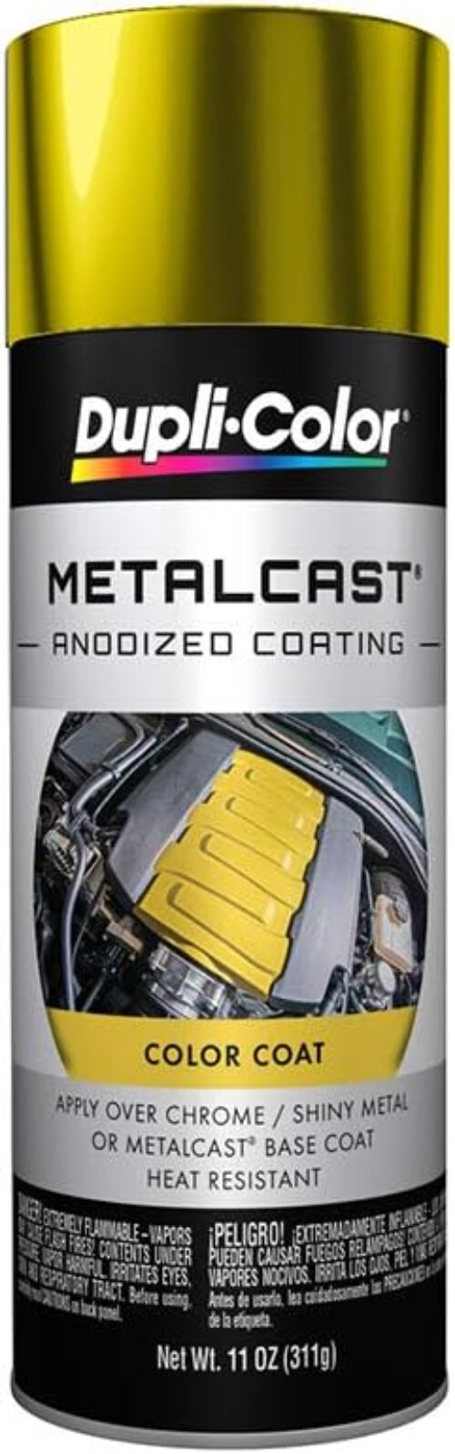 Yellow Anodized Metallic Spray Paint – 11 Oz Heat Resistant Automotive Finish