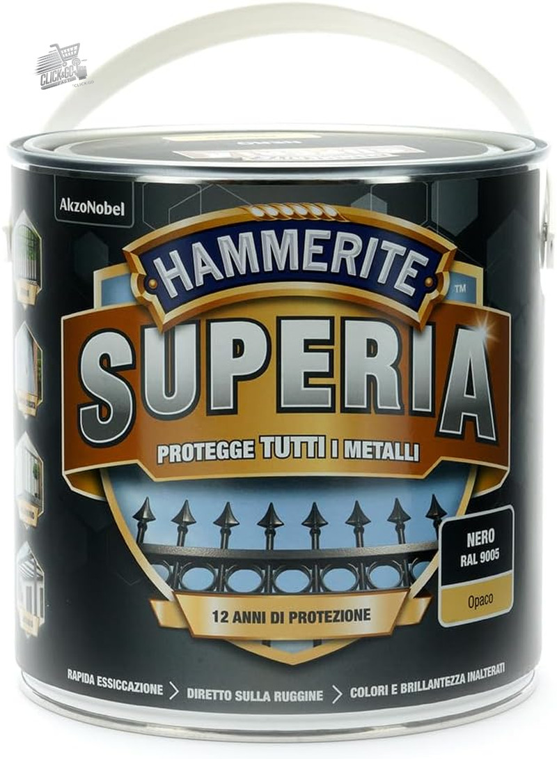 METAL ANTI-RUST ENAMEL IRON MATT BLACK 2.5L INTERIOR EXTERIOR SUPERIOR