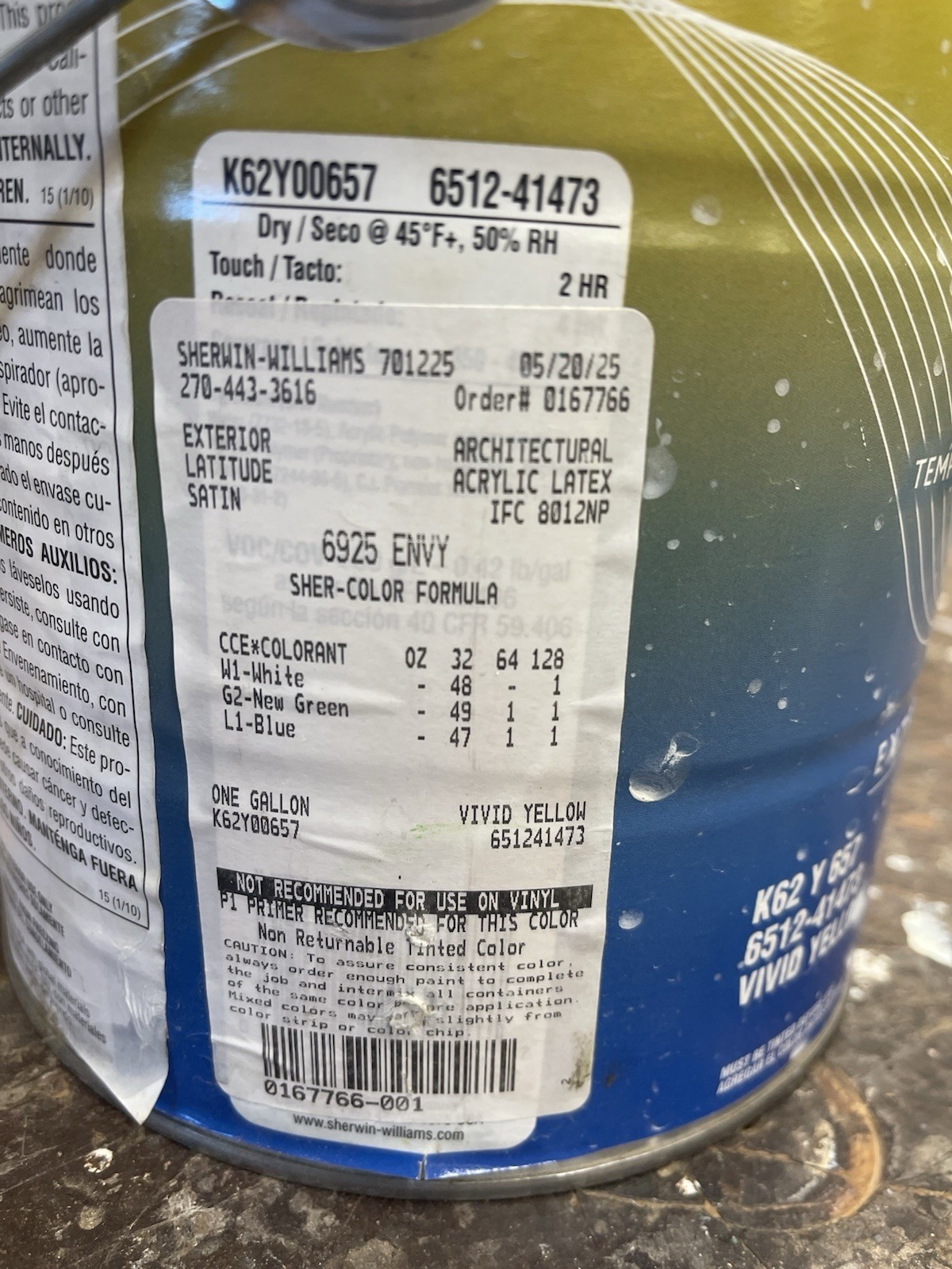 Gallon Sherwin Williams Latitude Exterior Satin Acrylic Paint/ 6925 Envy Green