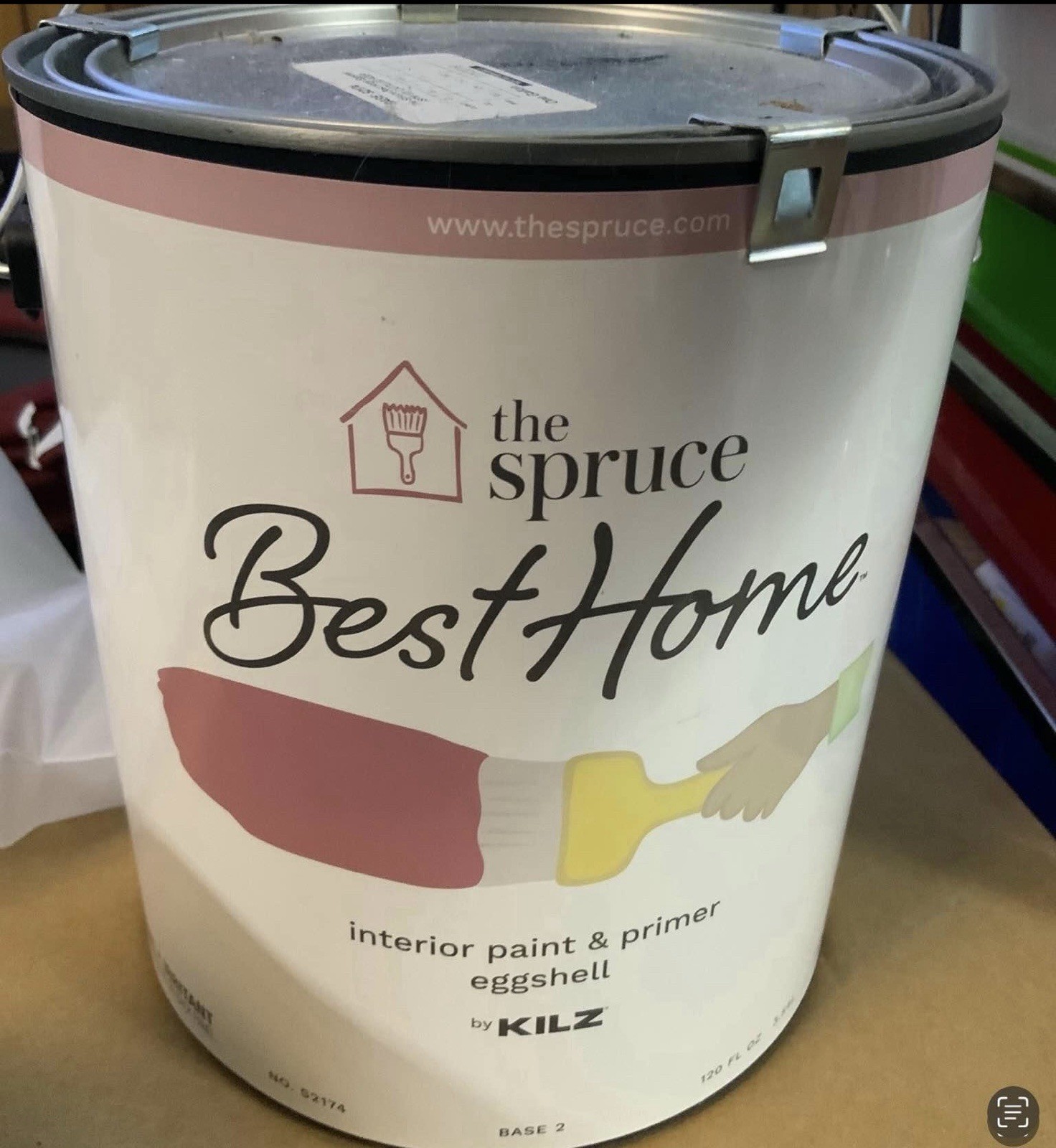 The Spruce Best Home 1 Gallon Paint Dusty Blue W/Green Undertone Acrylic Based