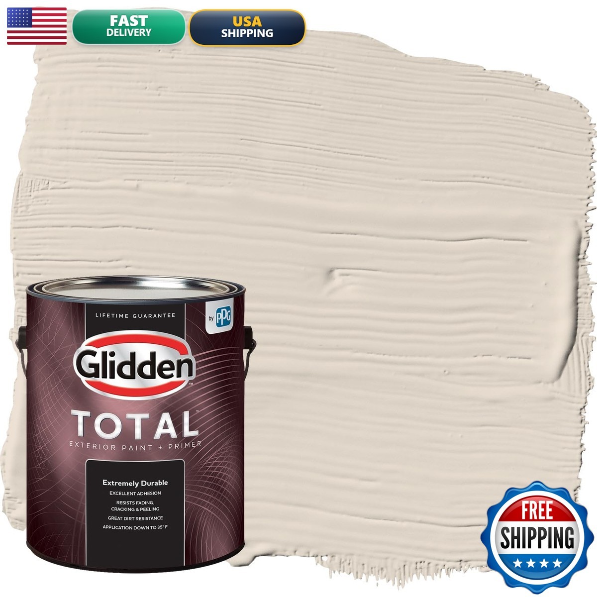 Glidden Total Exterior All-In-One Casual Elegance/Beige Semi-Gloss 1 Gallon