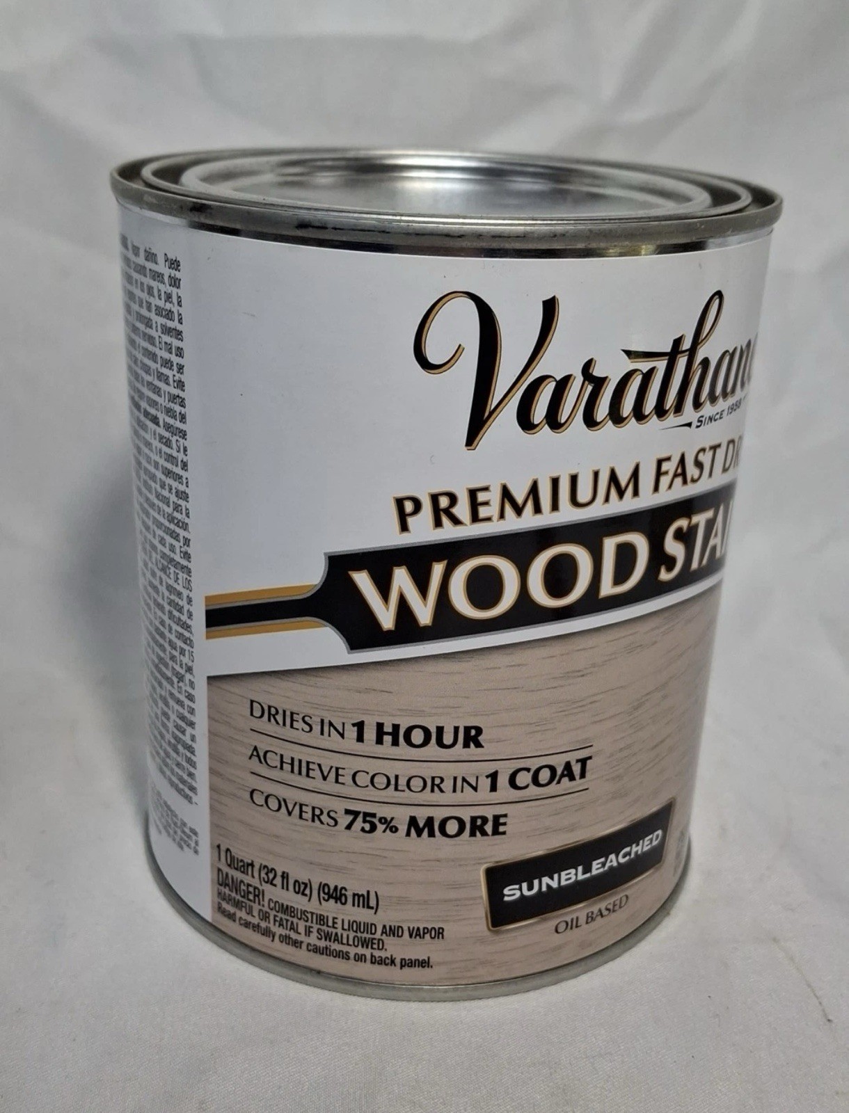 Varathane Fast Drying Oil-Based Wood Stain Sunbleached 1 Quart