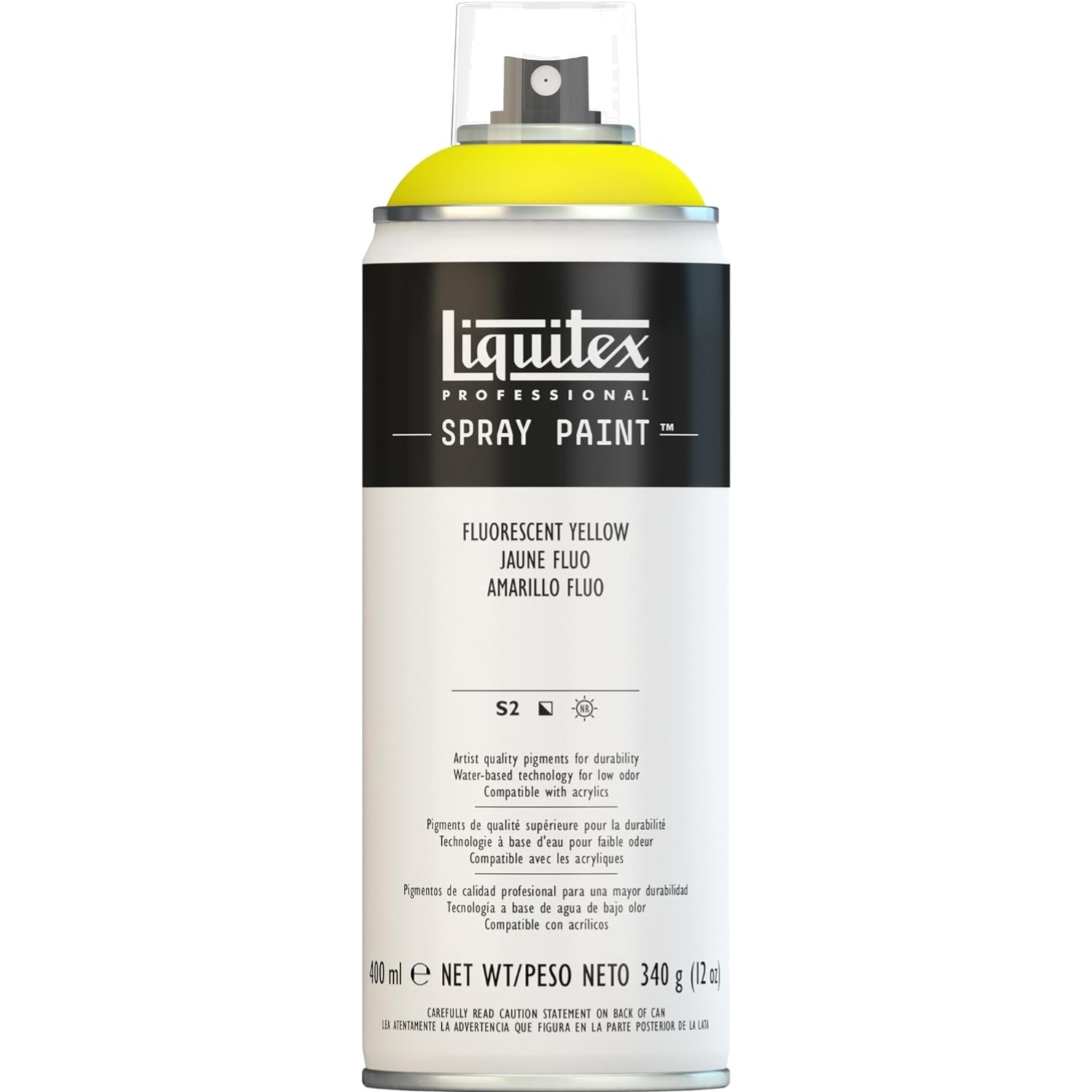 Innovative 12-oz Spray Paint – Fluorescent Yellow, Safe for Interior/Exterior