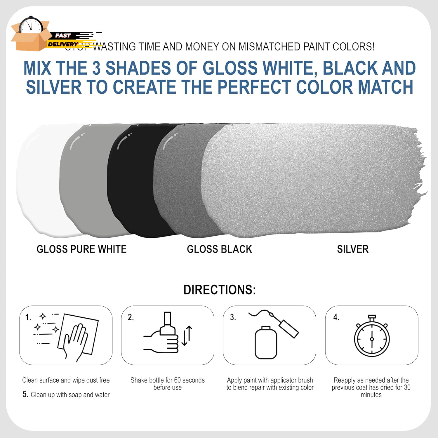 Gloss Appliance Touch-Up Paint Pen Kit – Stove, Refrigerator, Washer, D
