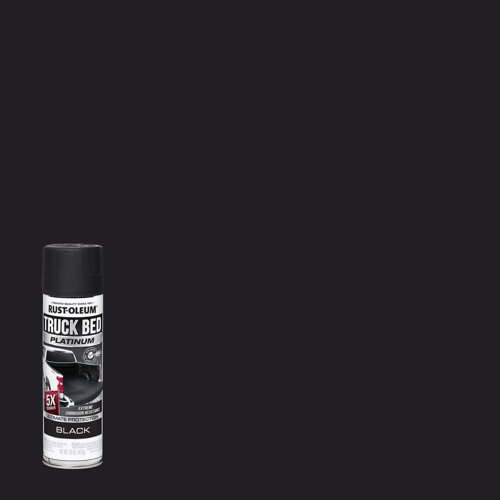 Rust-Oleum Automotive Platinum Truck Bed Coating, Black, 15 Oz Spray – 382630