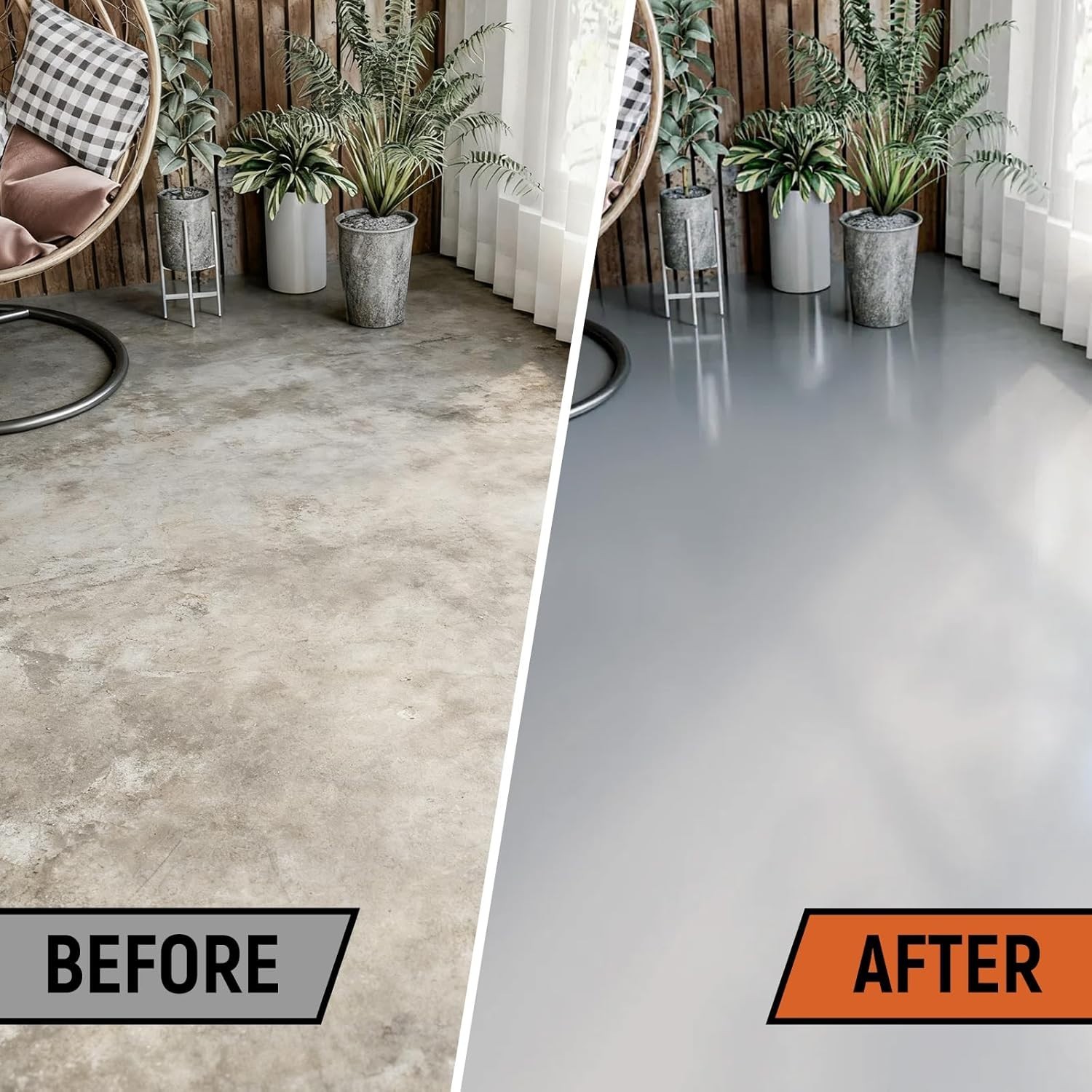 Professional Garage Floor Paint – 1 Gallon Smoke Gray, Scratch Resistant Finish