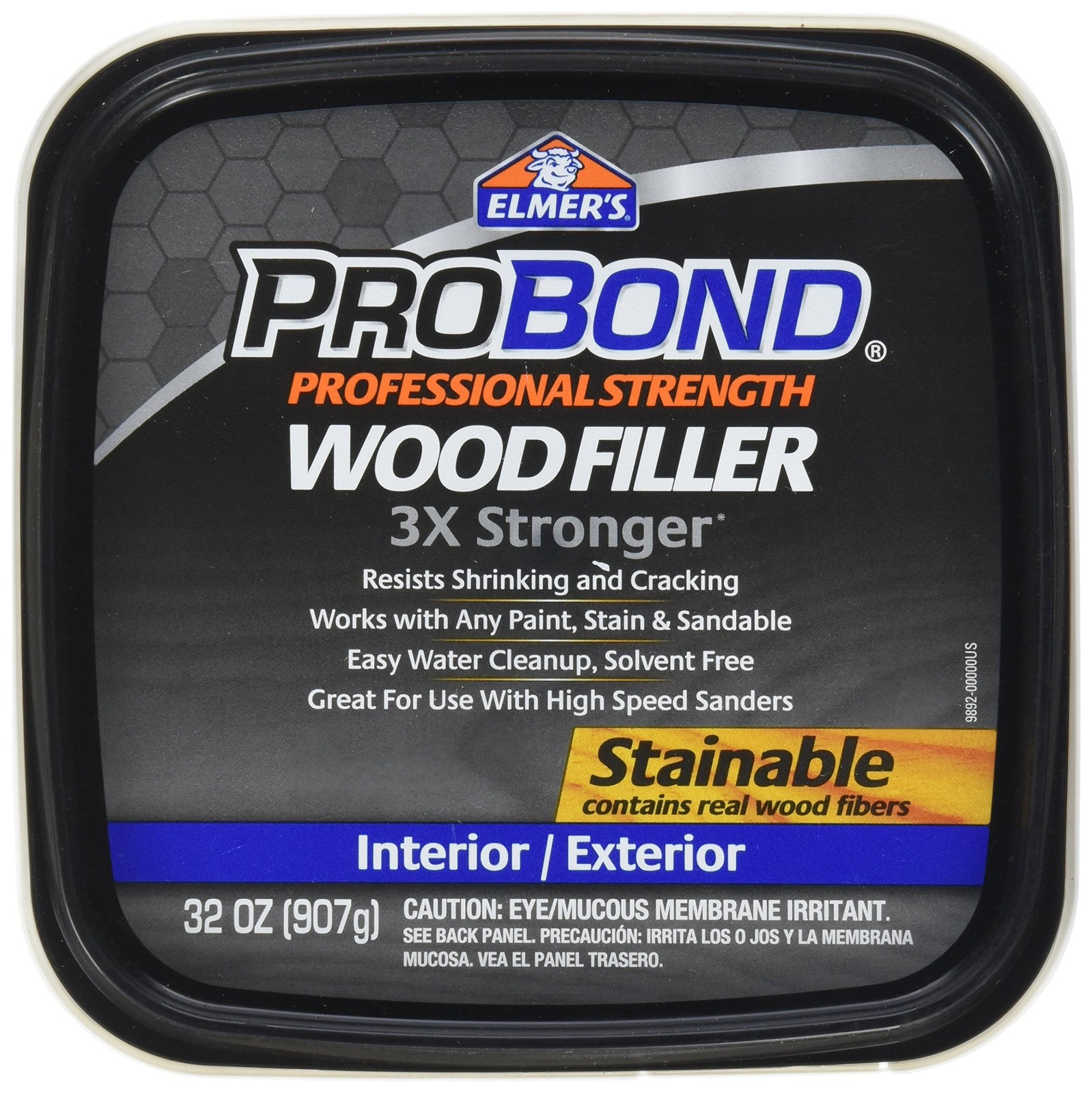 Elmers ProBond Professional Strength All Purpose Wood Filler, 32 32 oz, Brown