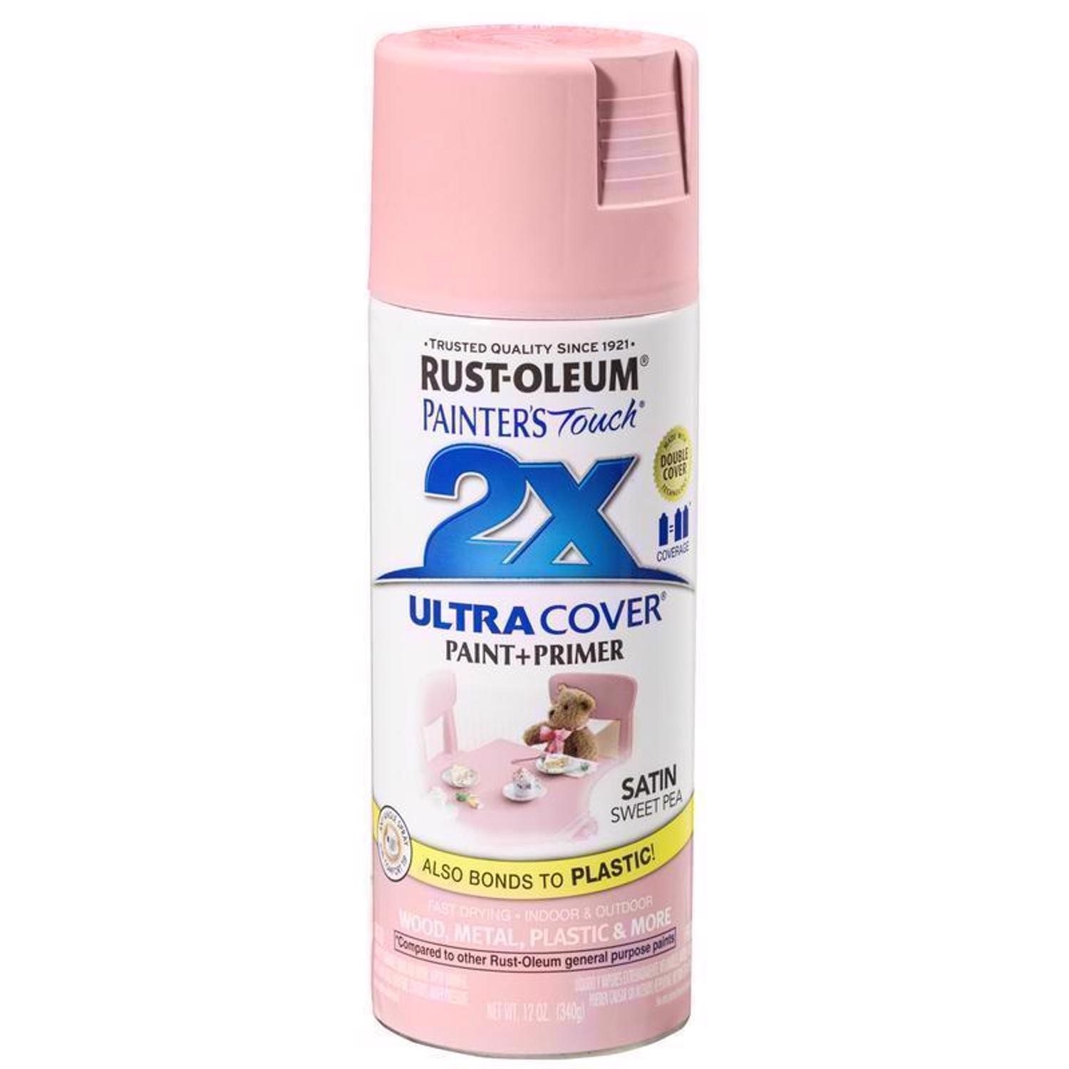 Rust-Oleum 249063 Satin Sweet Pea Interior/Exterior Paint Spray 12 oz. 6 Pack