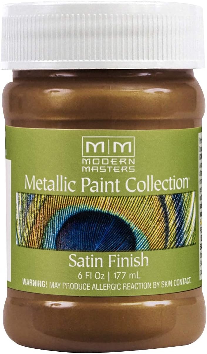 6 oz ME204 Antique Bronze Metallic Paint Collection Satin Water-Based Decorative