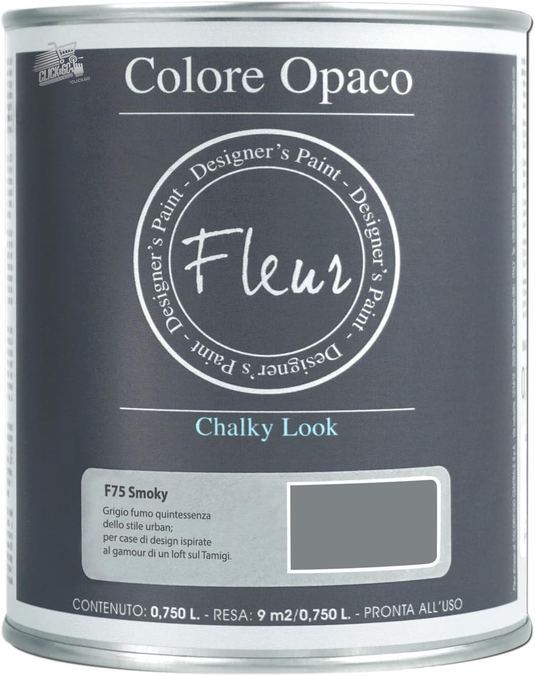 Chalk Paint Smoky Grey Chalk Painting Furniture Shabby Chic Wood Matte Wall 750ml