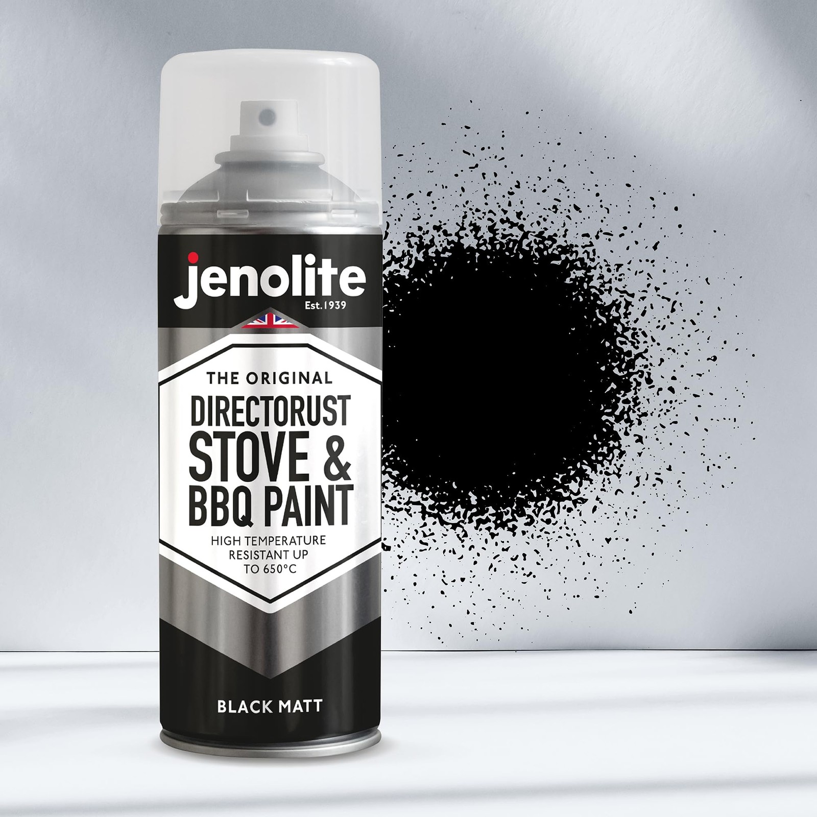 Directorust High Heat Spray Paint for Metal – BLACK – Smooth Matte Finish BBQ…