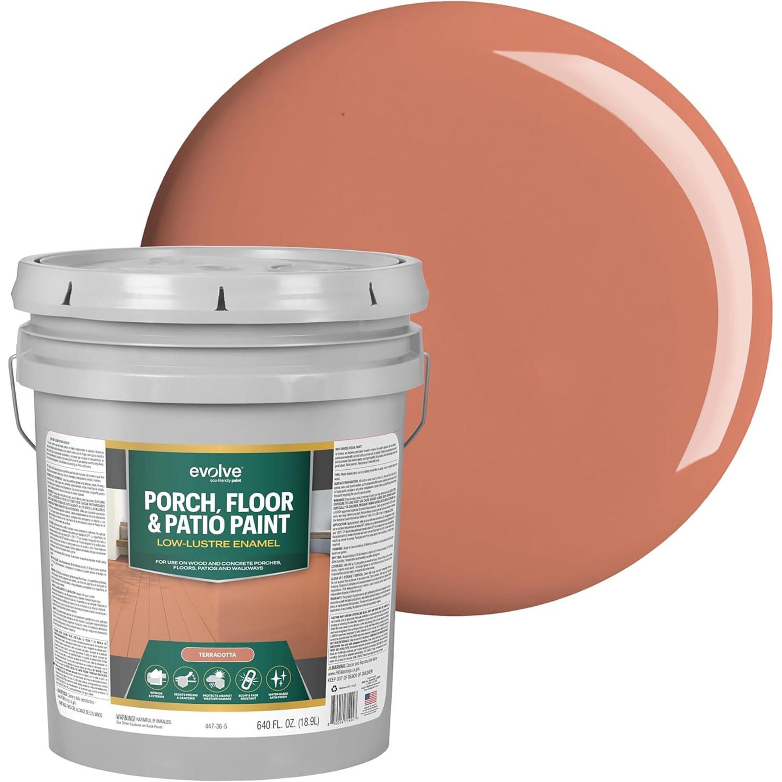 Evolve Porch & Floor Latex Coating Terracotta 5gal
