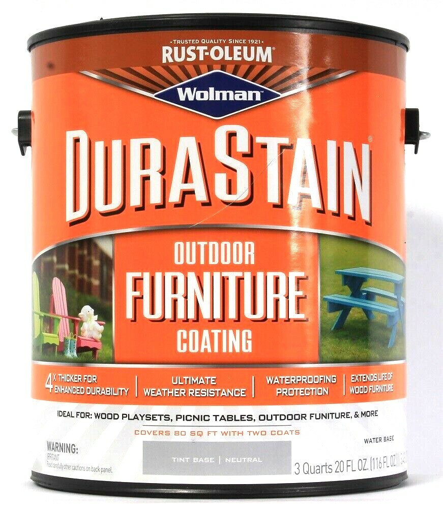 Rust-Oleum 116 Oz Wolman Dura Stain Outdoor Furniture Coating 305230 Tint Base