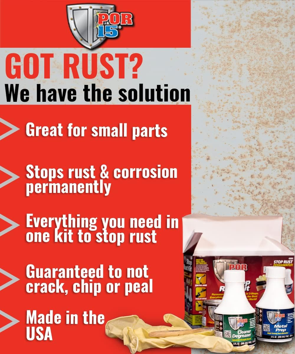 Stop Rust Kit – Gloss Black – Complete 3 – Step Rust Preventive System |