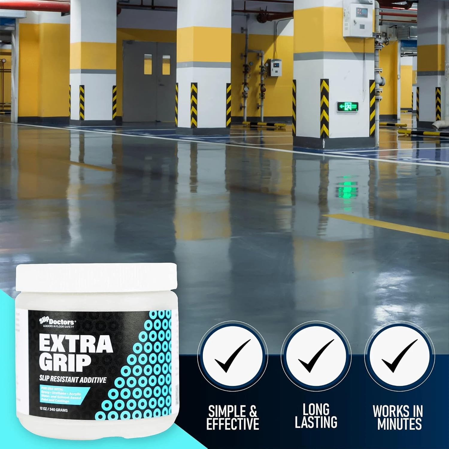 Non-Slip Paint Additive for Color Epoxy, Urethane, & Acrylic Paint – Extra Grip