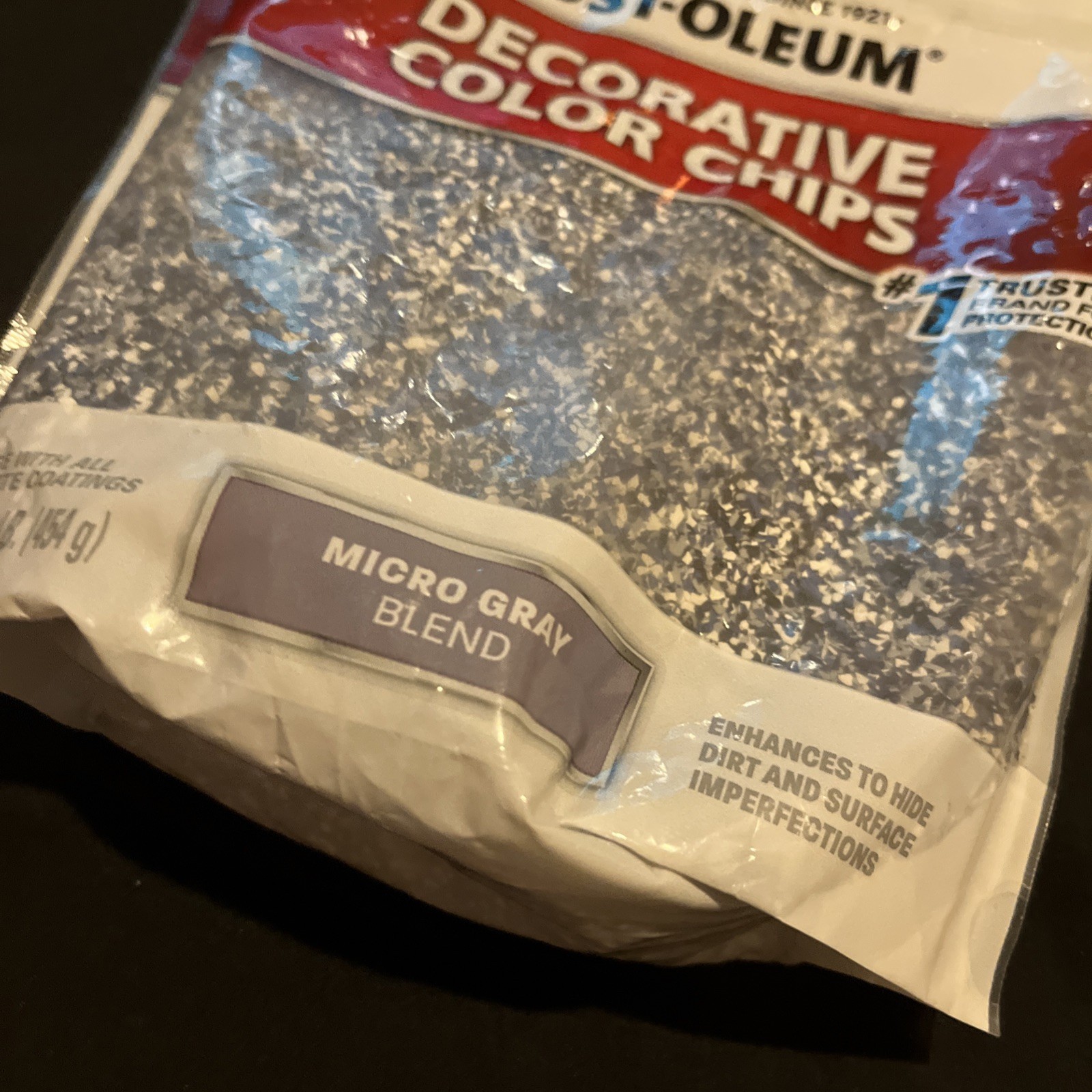 Rust-Oleum 1 lb. Micro Gray Blend Decorative Color Chips For Paint