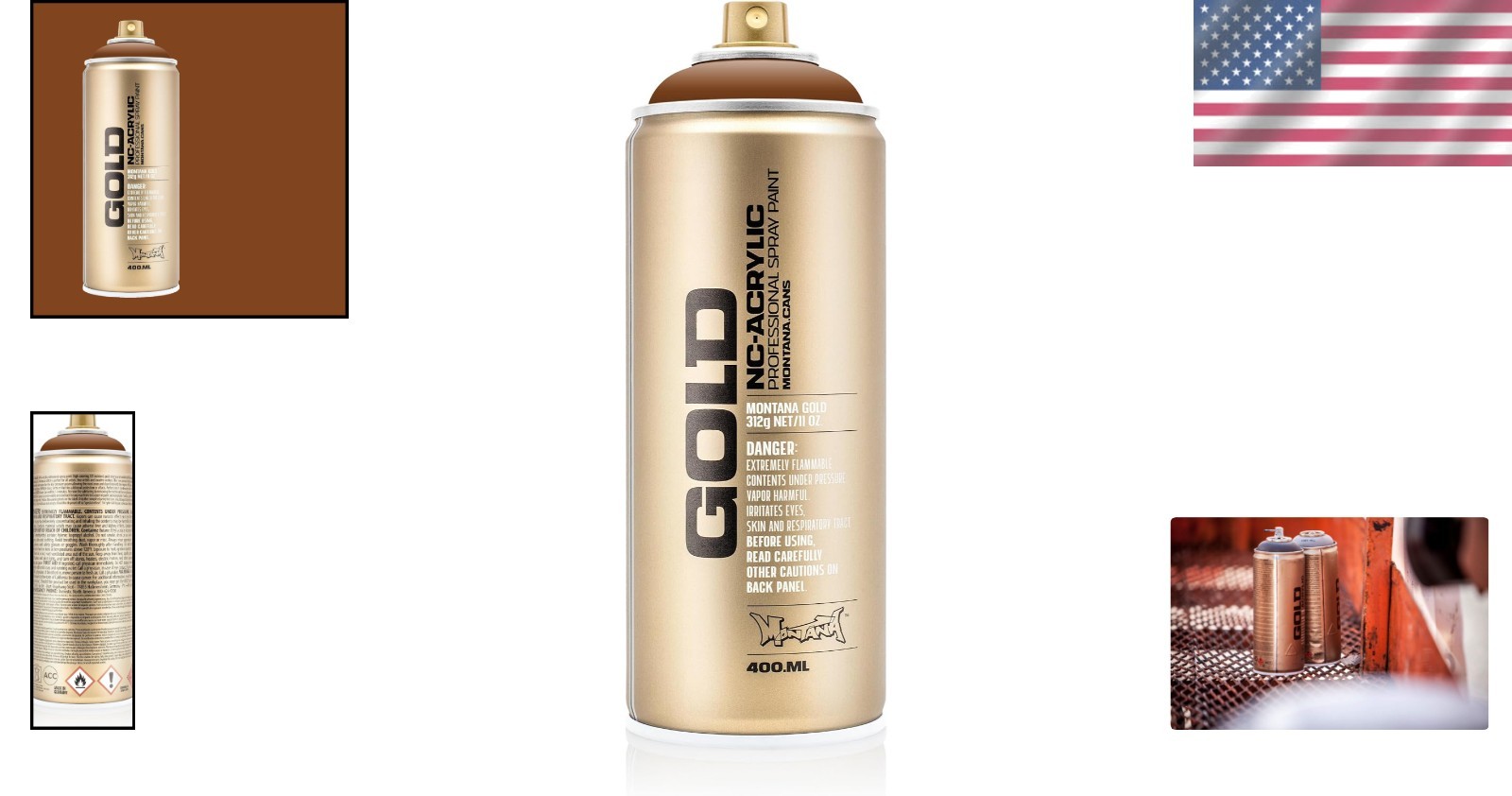 Reflective Gold Spray Paint 400ml – Hazelnut Color for Multi-Surface Application