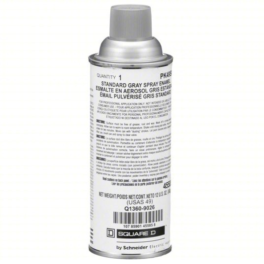 Square D Spray Paint Standard Spray Enamel Flat Gray For Metal Solvent-Based NEW