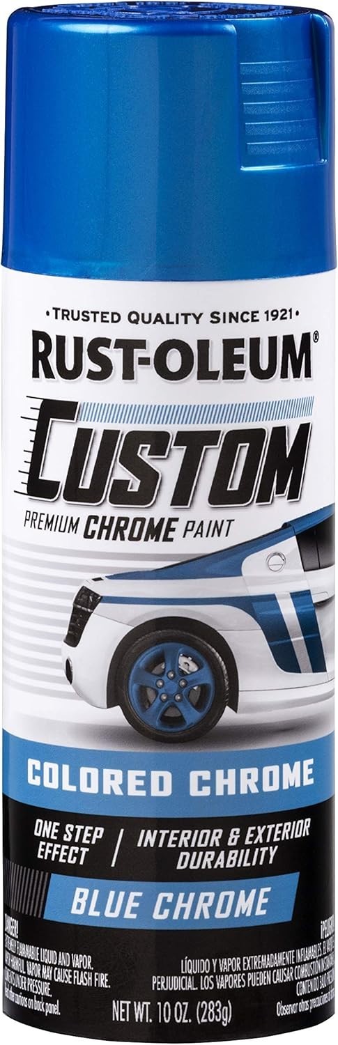 Rust Oleum Custom Chrome Spray Paint 10 Ounce High Gloss Automotive Rims Inte…