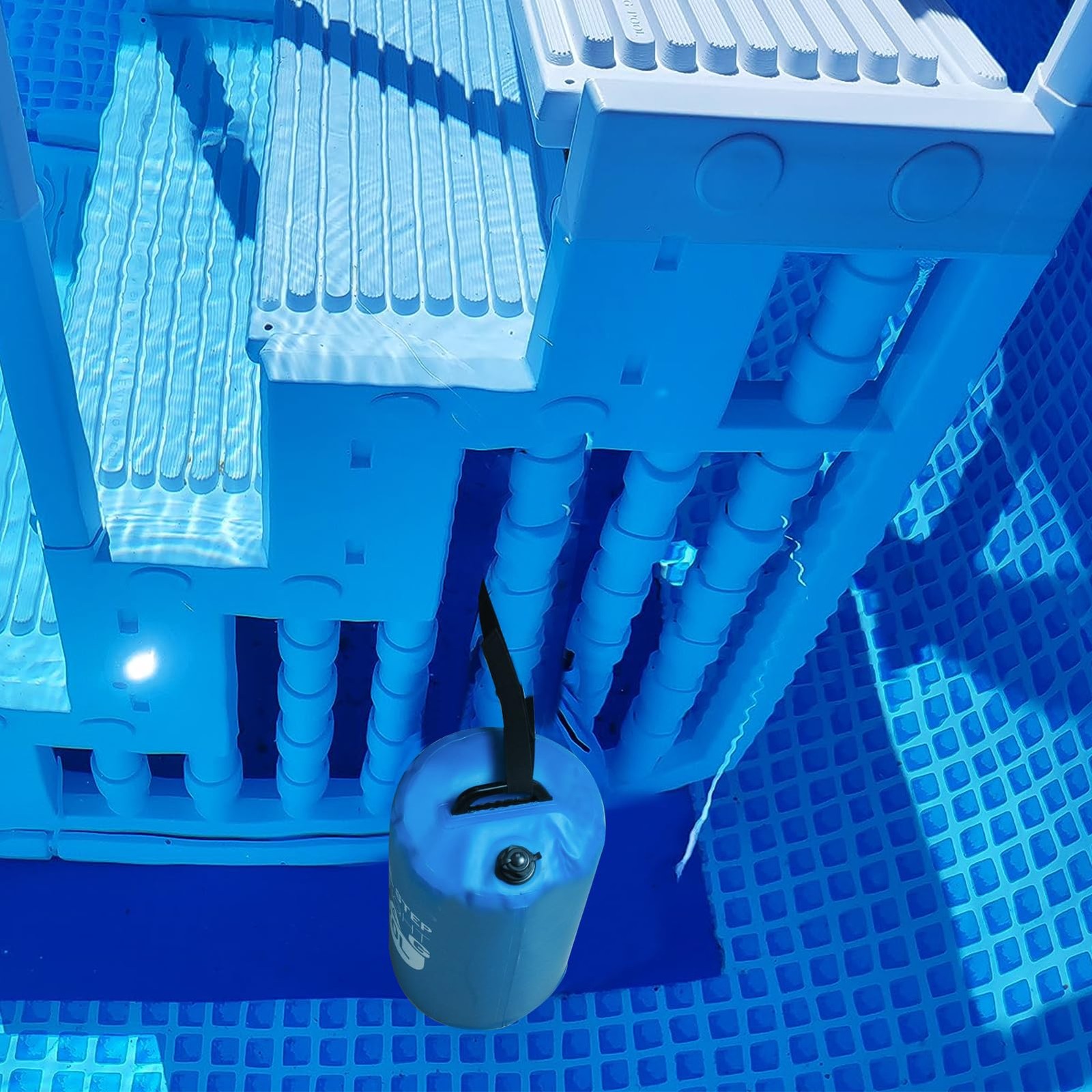 2PCS Pool Ladder Weights 20L/50lb Universal Step 2PCS*20L, Blue