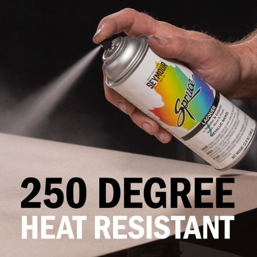 Seymour Spruce 98-38 Lacquer Spray Paint, Semi-Gloss Black, 12 oz. Can