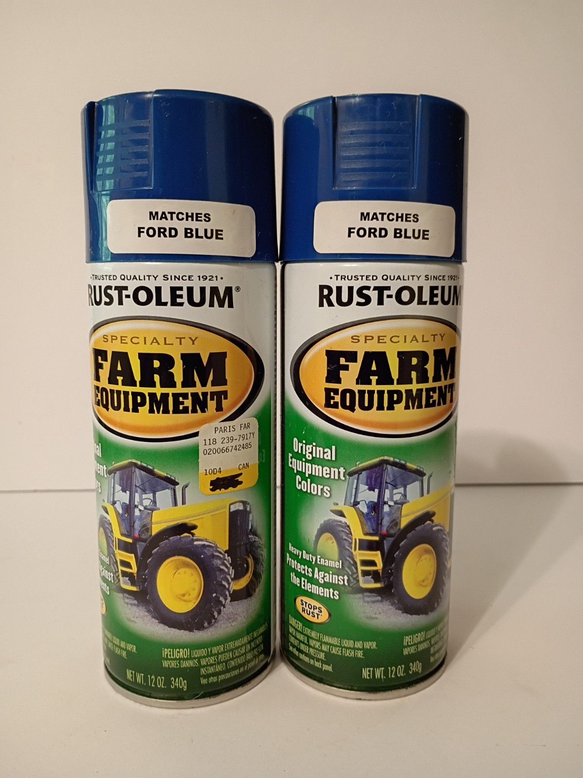 Ford Blue Gloss Spray Paint Rust-Oleum Farm Implement Tractor Enamel 12oz 2 Pk