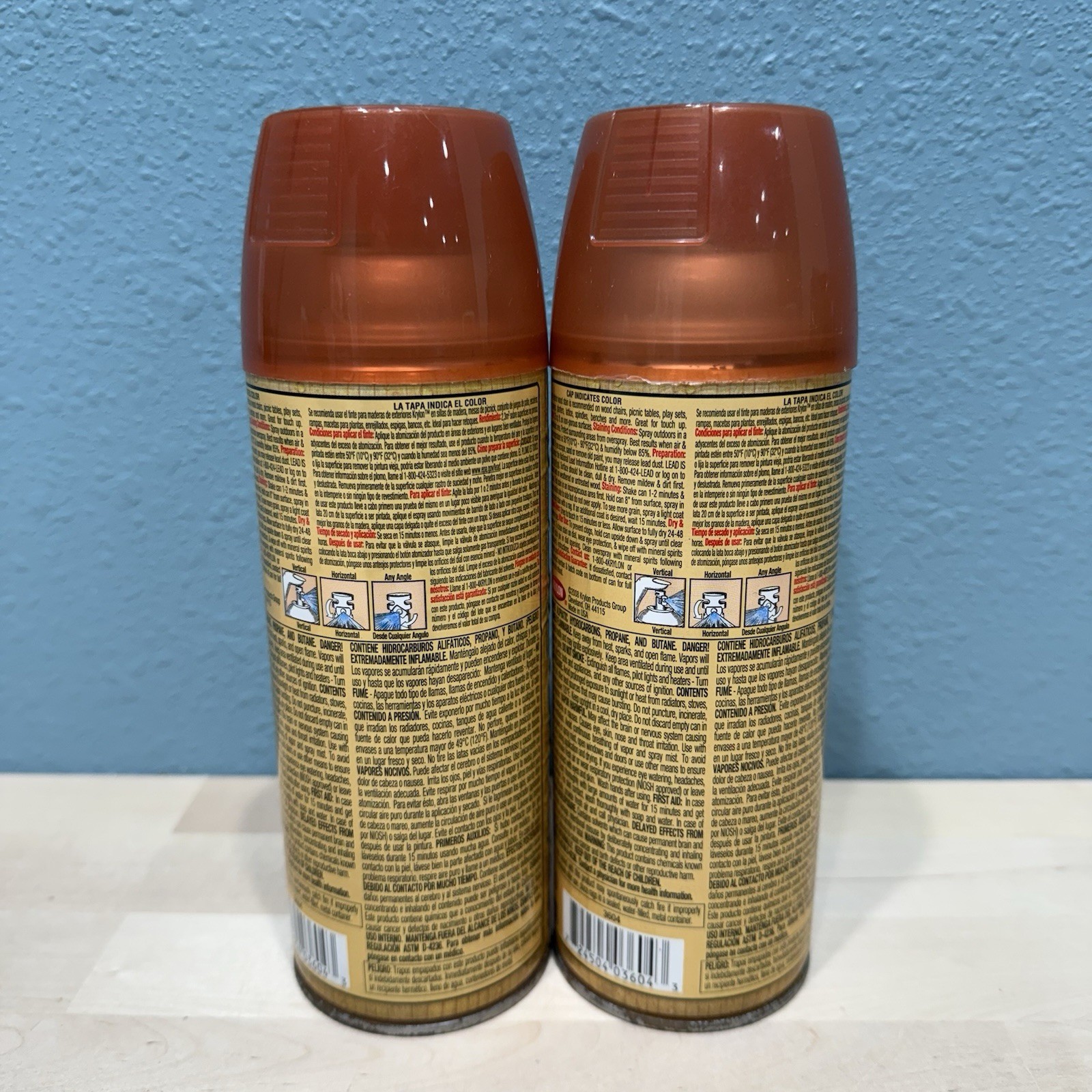 2x Krylon Exterior Semi-Transparent Wood Stain Redwood Spray Paint 12 Oz New NOS