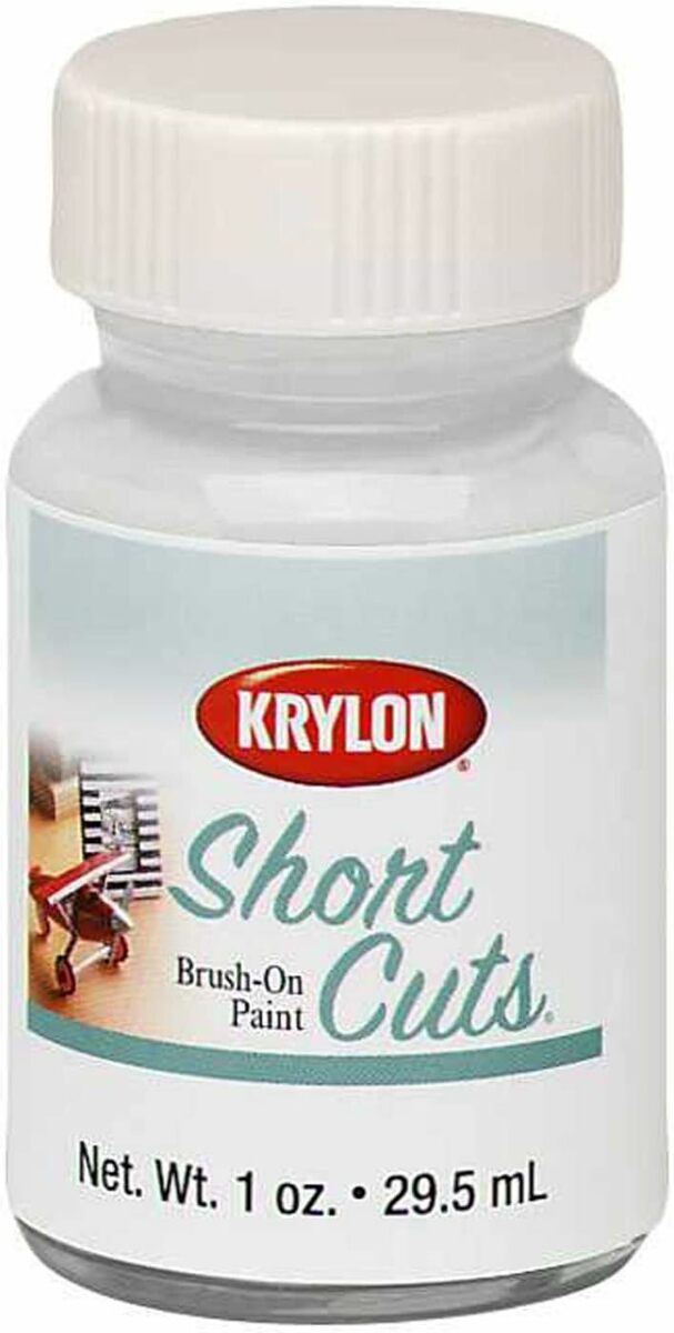Krylon KSCB025 Short Cuts Brush-On Paint, Gloss White, 1 Ounce