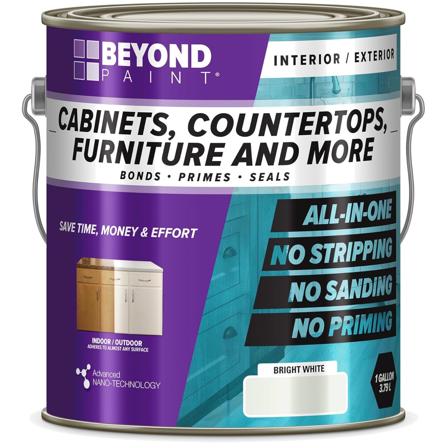 Bright White Cabinet Refinishing Paint – Easy Application