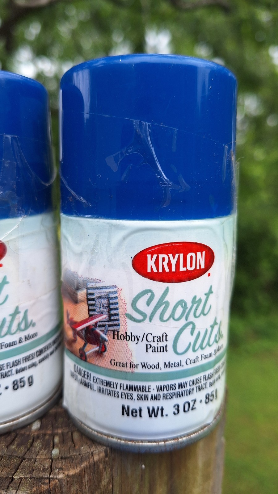 X6 Krylon Short Cuts Aerosol Spray Paint 3oz Forever Blue Hobby Craft Paints
