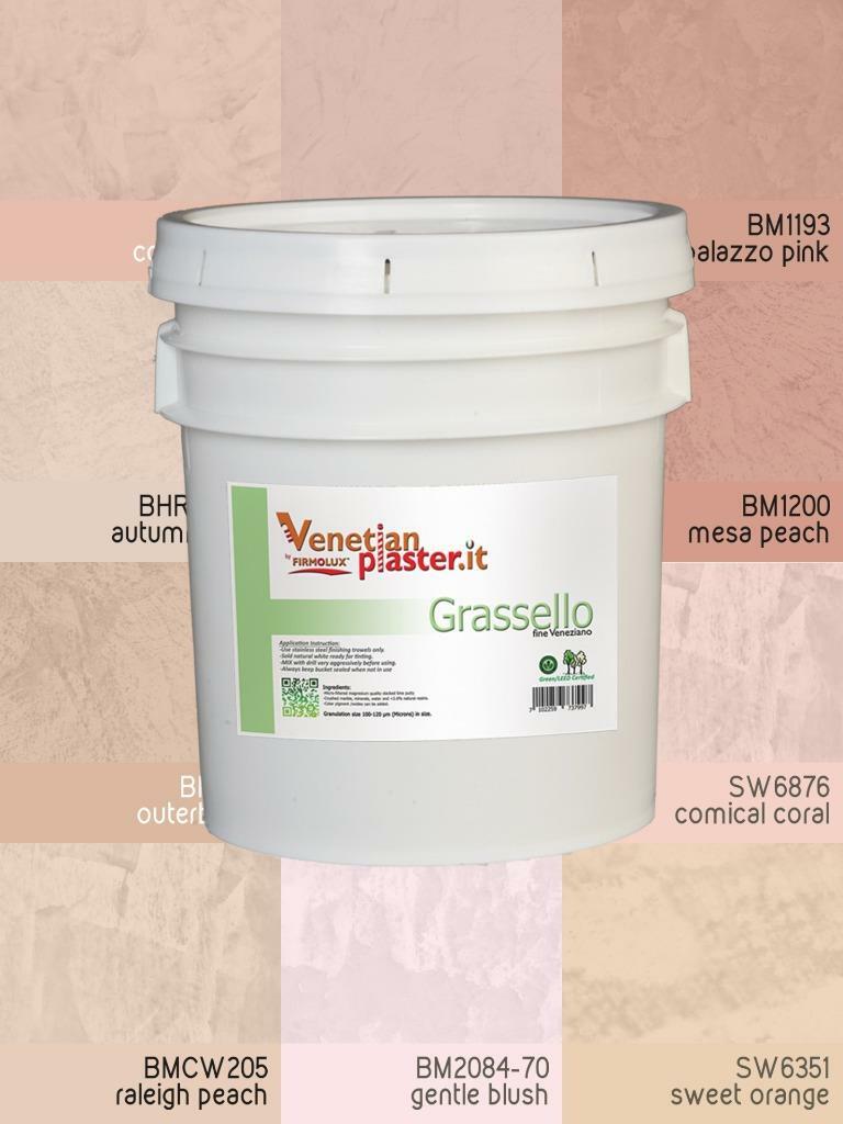 Grassello – by FirmoLux Real Venetian Plaster from Italy (red tone colors)