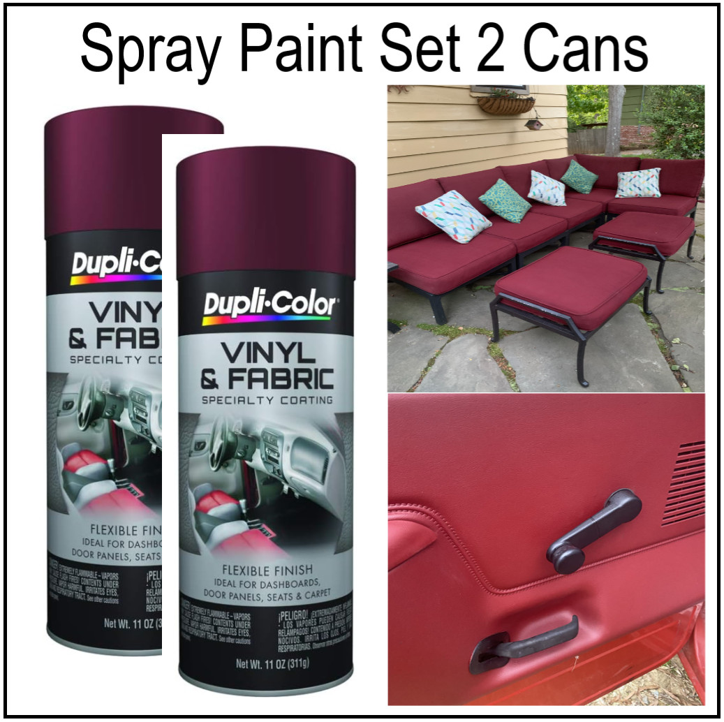 Leather Fabric Burgundy Spray Paint Metal Plastic Vinyl Seats Carpet Fade Resist