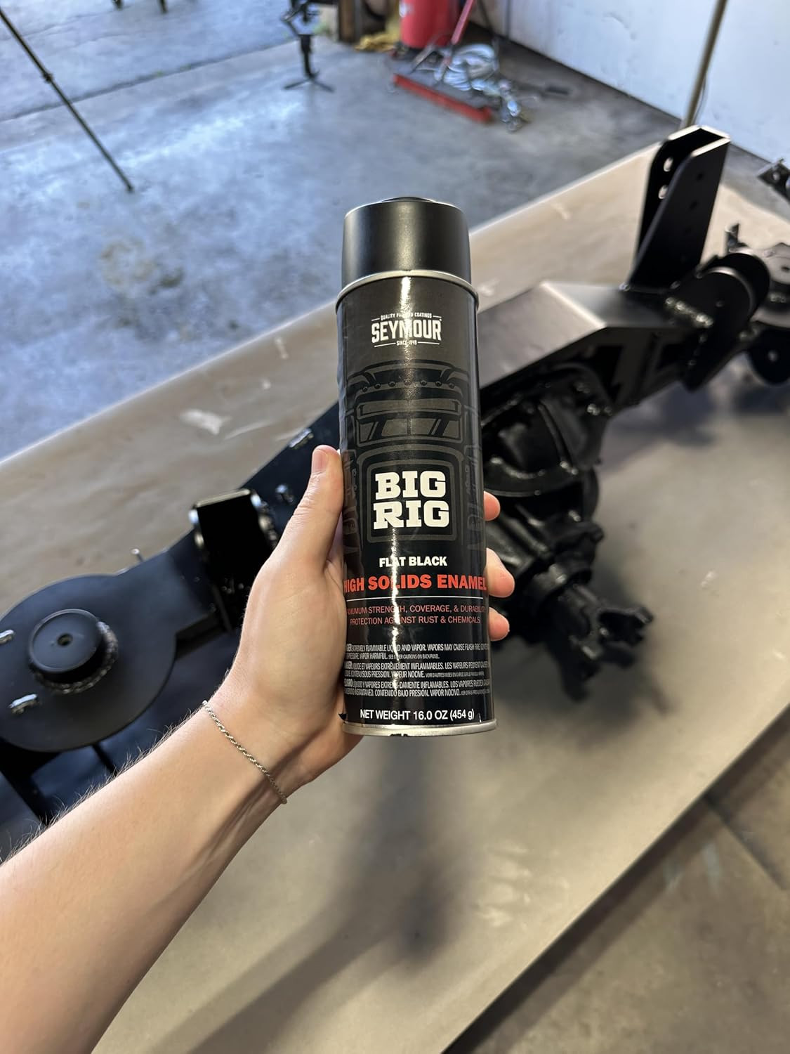 20-1615 Big Rig Professional Coatings Spray Paint, Gloss Frame Black