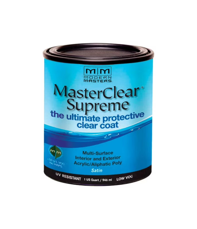 Modern Masters MasterClear Supreme Satin Clear Water-Based 1 qt MCS90232