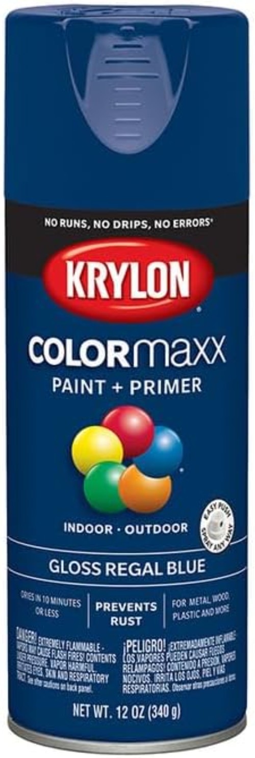 Fast-Drying COLORmaxx 6-Pack Regal Blue Spray Paint, 12 oz with Easy Application