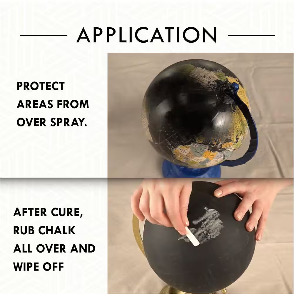 11 oz. Chalkboard Spray Paint – Flat Black Finish