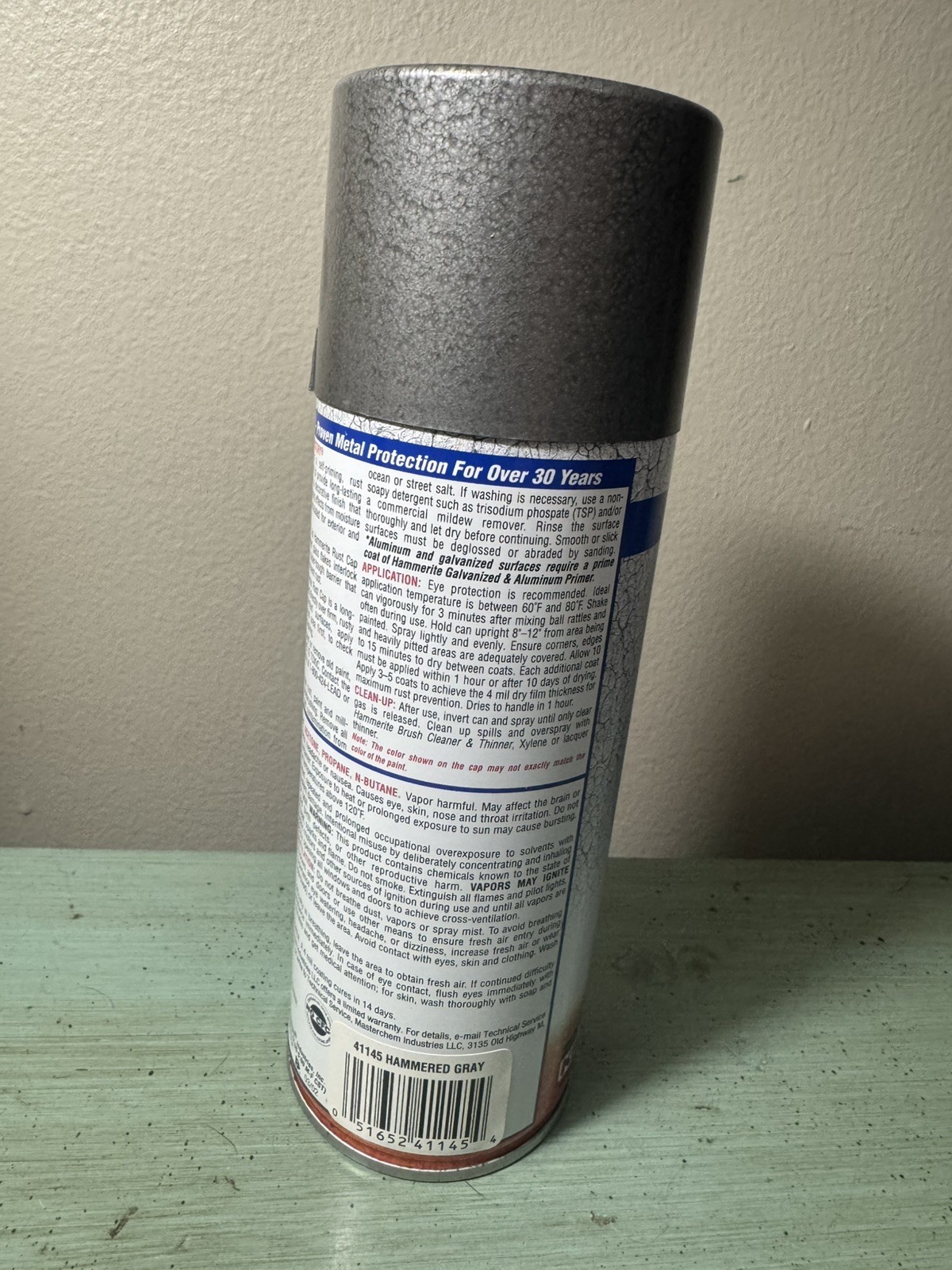 HAMMERITE Hammered Finish Spray Paint KILZ 12oz GRAY #41145 Tested x1 Old Stock
