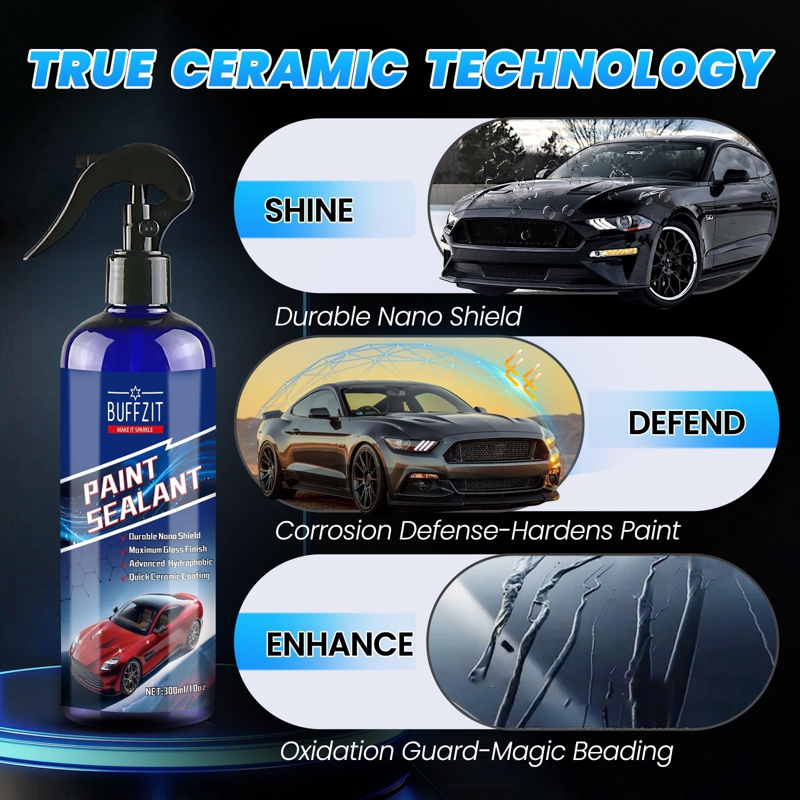 Paint Sealant Spray Quick Effect Coating Agent for High Gloss Shine & Protect…