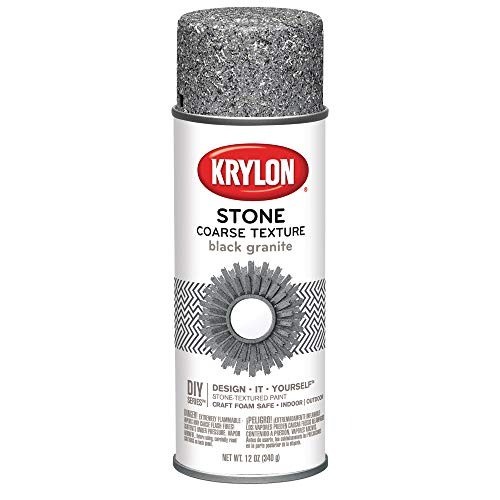 Transform Your Decor with 12oz Coarse Stone Texture Spray Paint – Black Granite