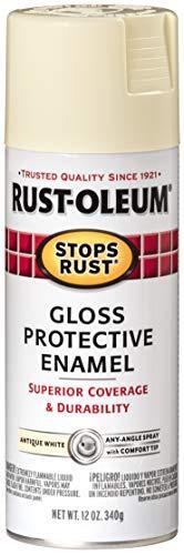 Rust-Oleum 7794830 Stops Rust Spray Paint, 12-Ounce, Gloss Antique White