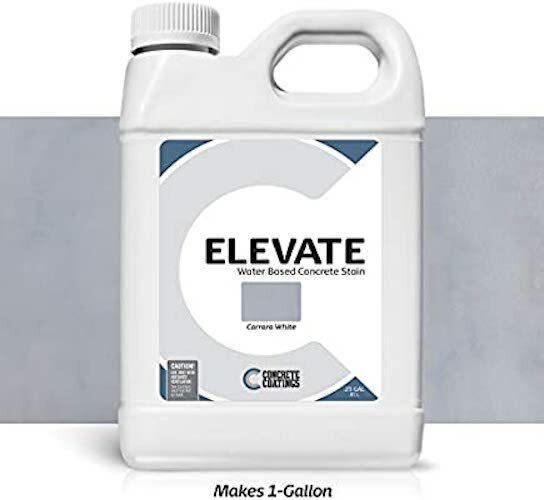 Elevate Water Based Concrete Stain, Carrara White, Organic, Makes 1 Gallon