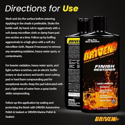 Finish Restorer for All Paint Types, Clear Coat, Fiberglass Gel Coat, Tire