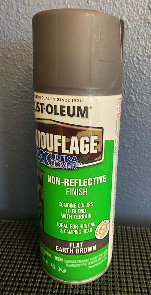 Rust-Oleum Camouflage Spray Paint Earth Brown 12 oz Ultra Flat Non-Reflective