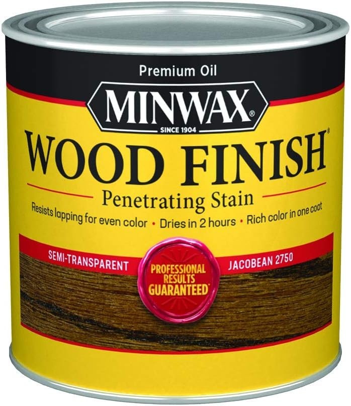 Jacobean Wood Stain – 8 Fl Oz Oil-Based Finish for Quick Interior Projects