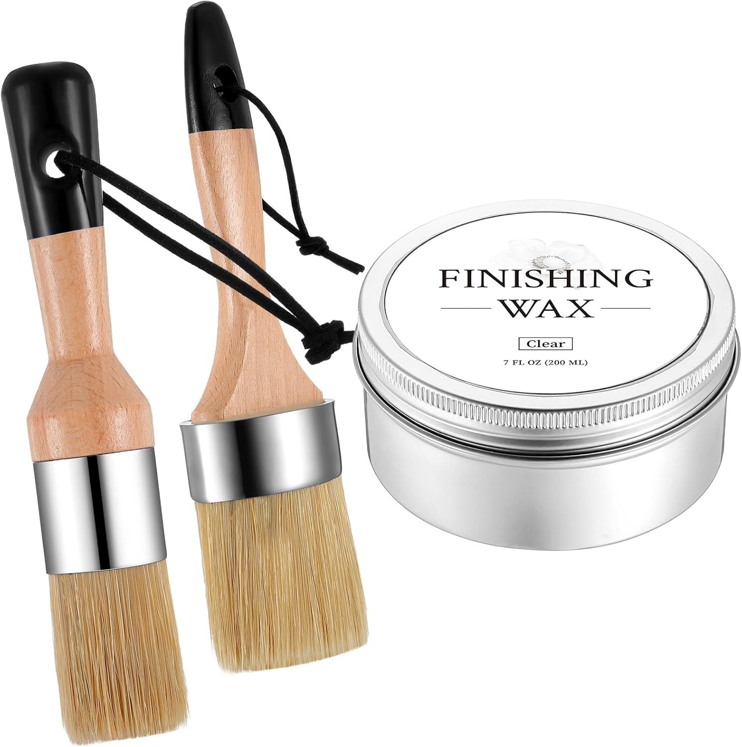 Furniture wax sealant with brushes 7 oz clear finishing polish for wood cabinets
