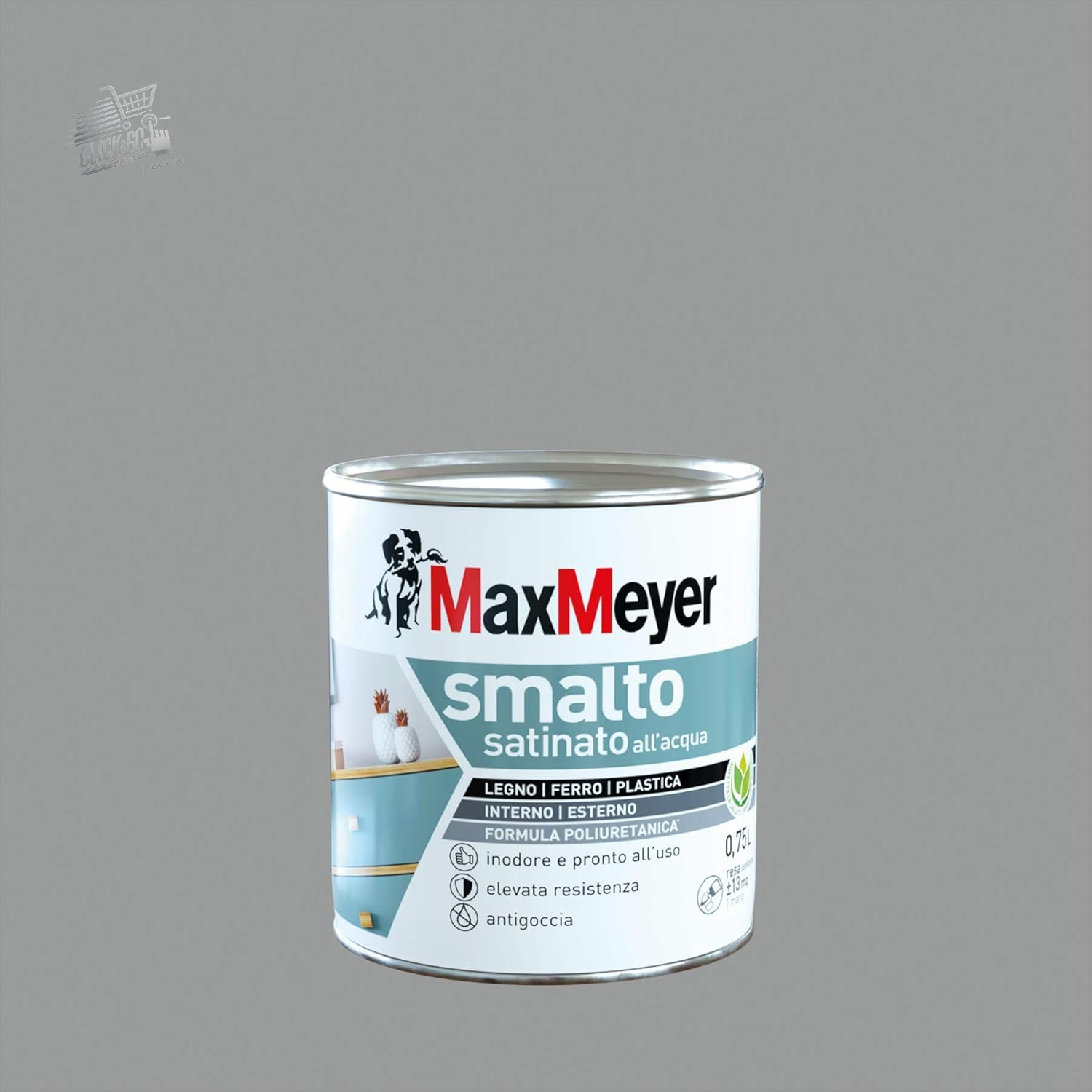 Stone Grey Satin Polyurethane Water Enamel 0.75L