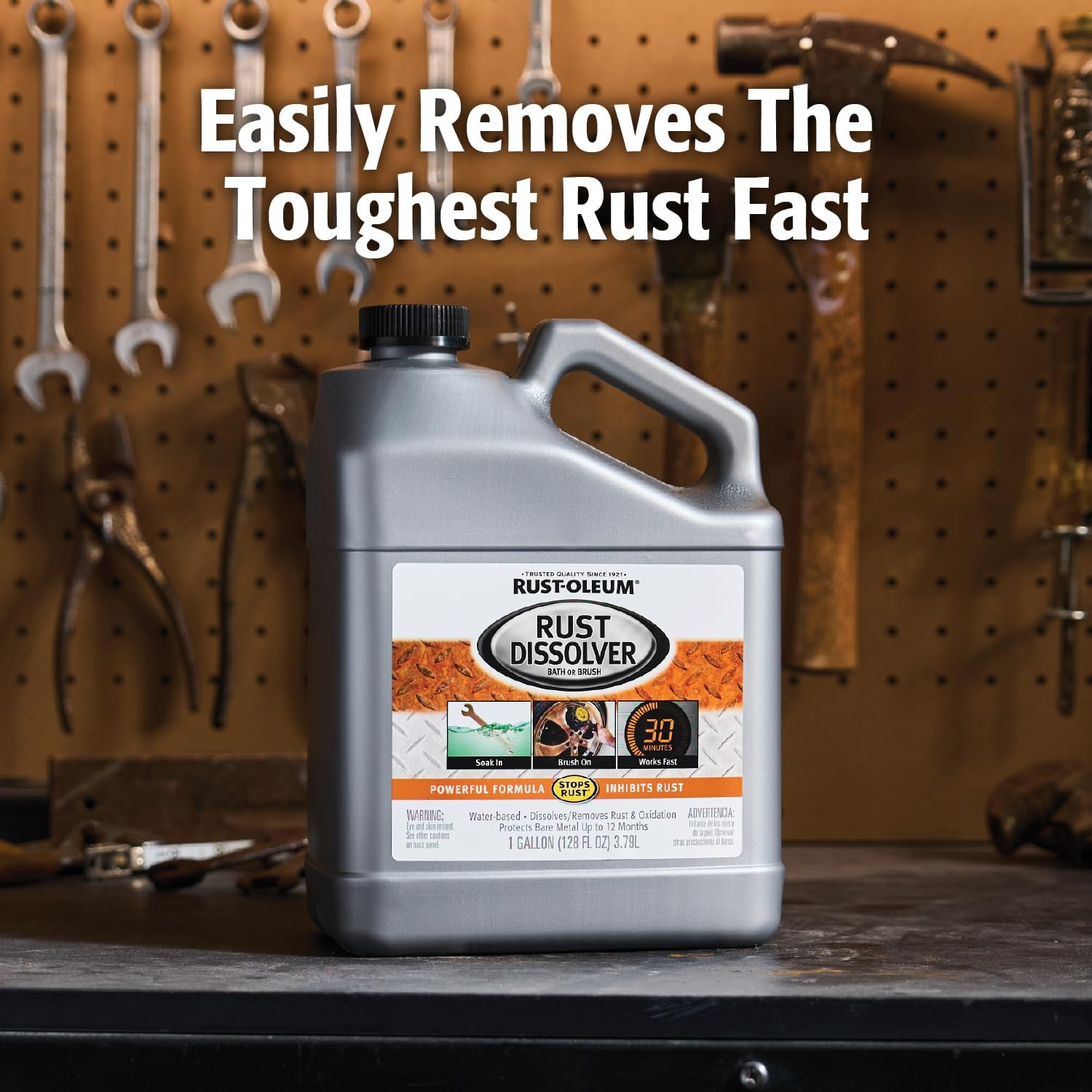 Rust Dissolver Soak & Bath | Heavy-Duty Corrosion Remover for Metal Tools, Cars,