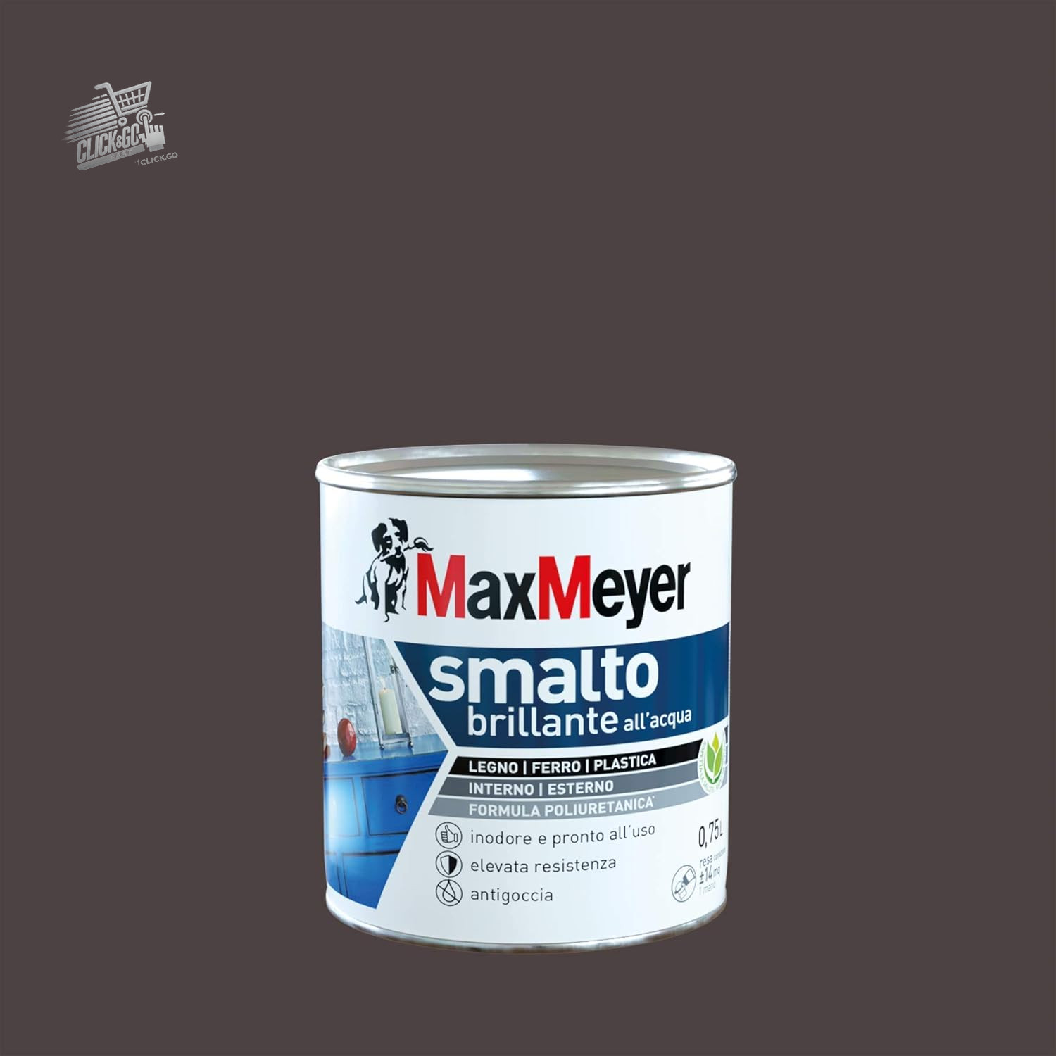 Maxmeyer Polyurethane Wood Iron Glossy Brown Water Enamel 0.75L