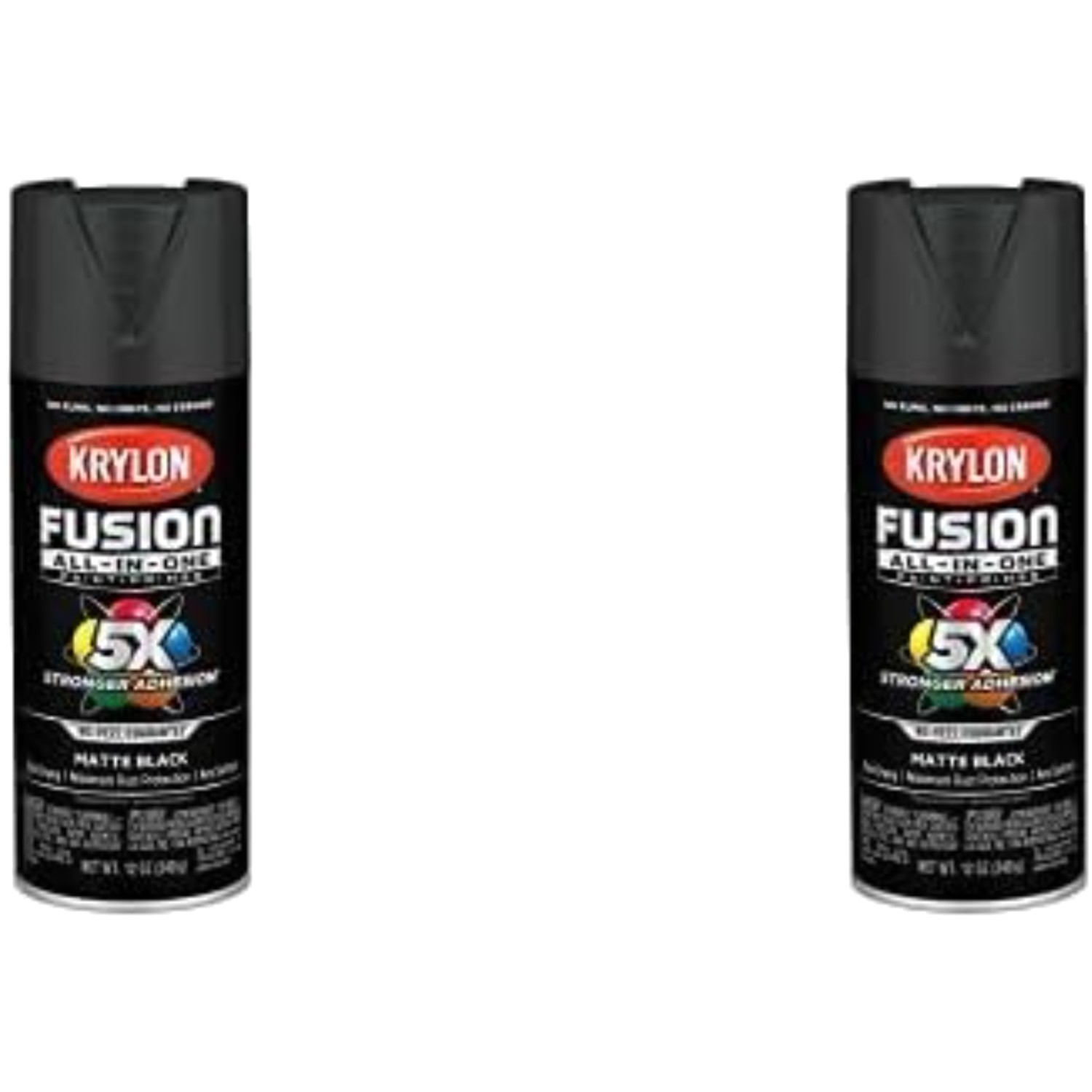 All-In-One Spray Paint Matte Black 12oz Indoor Outdoor Rust Resistant Pack of 2
